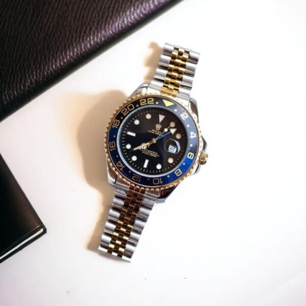 ROLEX GMT MASTER II DUAL TONE 🔵 BAZEL(QUARTZ MOVEMENT)