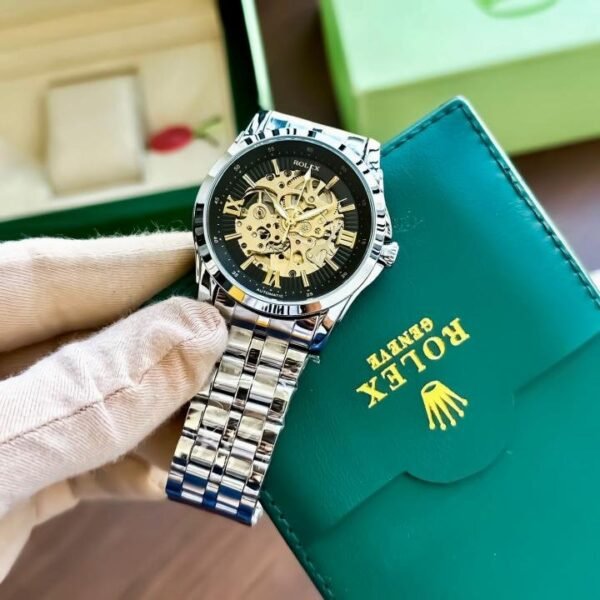 ROLEX AUTOMATIC SILVER WITH ROLEX ORIGINAL BOX