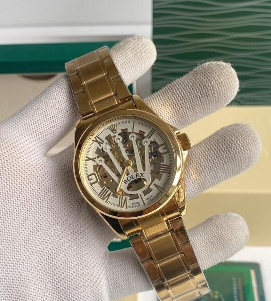 ROLEX AUTOMATIC 👑 WHITE CROWN GOLD WITH ROLEX ORIGINAL BOX