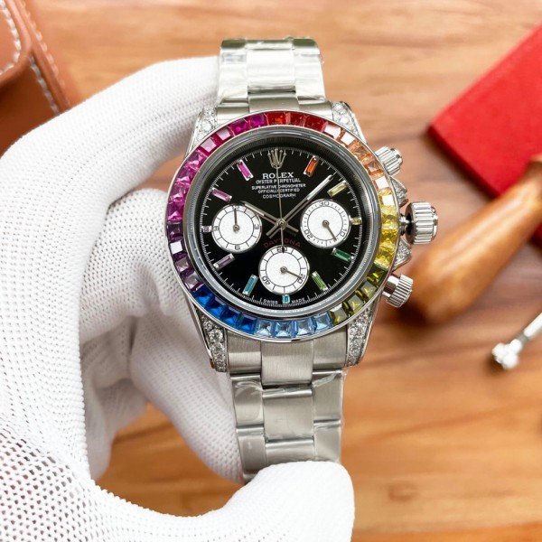 ROLEX RAINBOW 🌈 SILVER CHAIN (WITH ROLEX OG KIT)