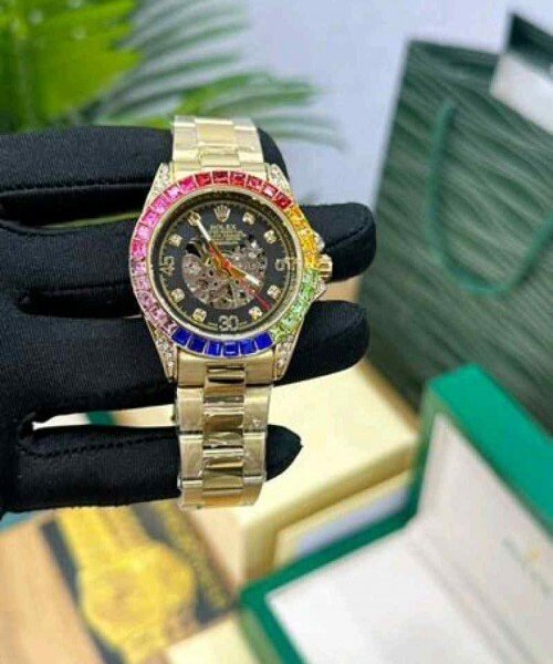rolex_ daytona rainbow open heart automatic machine