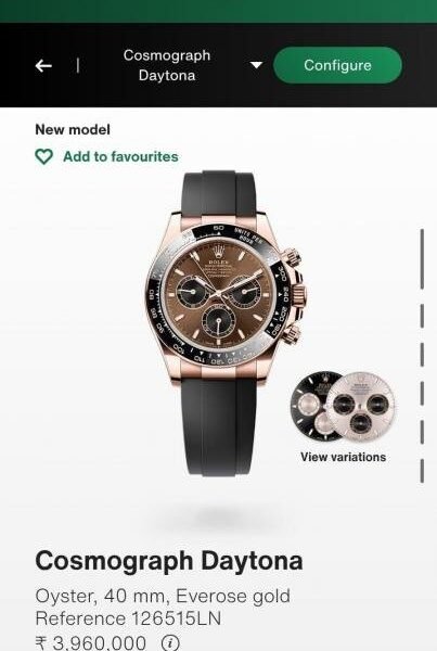 DAYTONA CHOCOLATE DIAL COSMOGRAPH RUBBER STRAP PREMIUM QUALITY