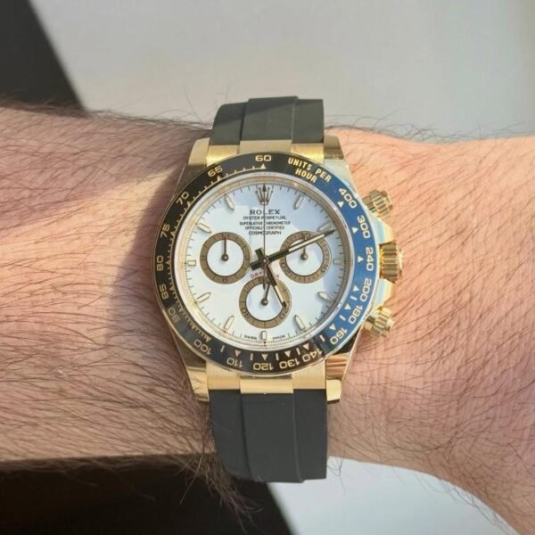 DAYTONA COSMOGRAPH WHITE DIAL RUBBER STRAP PREMIUM QUALITY