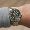 ROLEX  2 TONE GREEN BAZEL WORKING QUARTZ